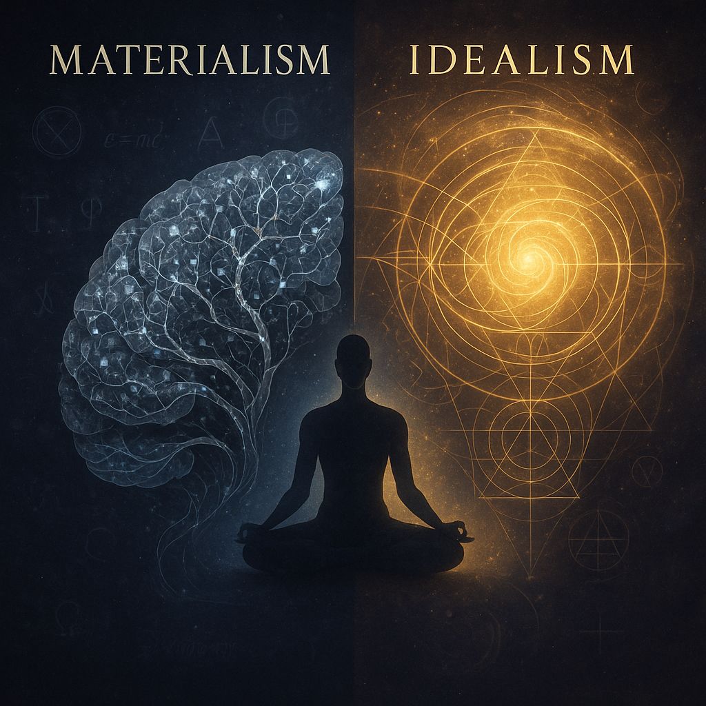 The Struggle Over the Spirit - philosophical battle between materialism and idealism blog cover