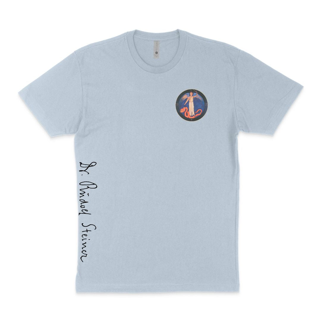 6th apocalyptic seal rudolf steiner Light Blue shirt