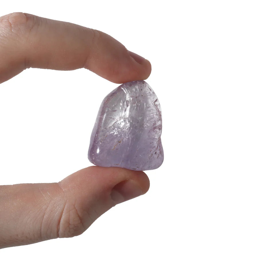Tumbled amethyst healing crystal showing rich purple hues for anxiety relief