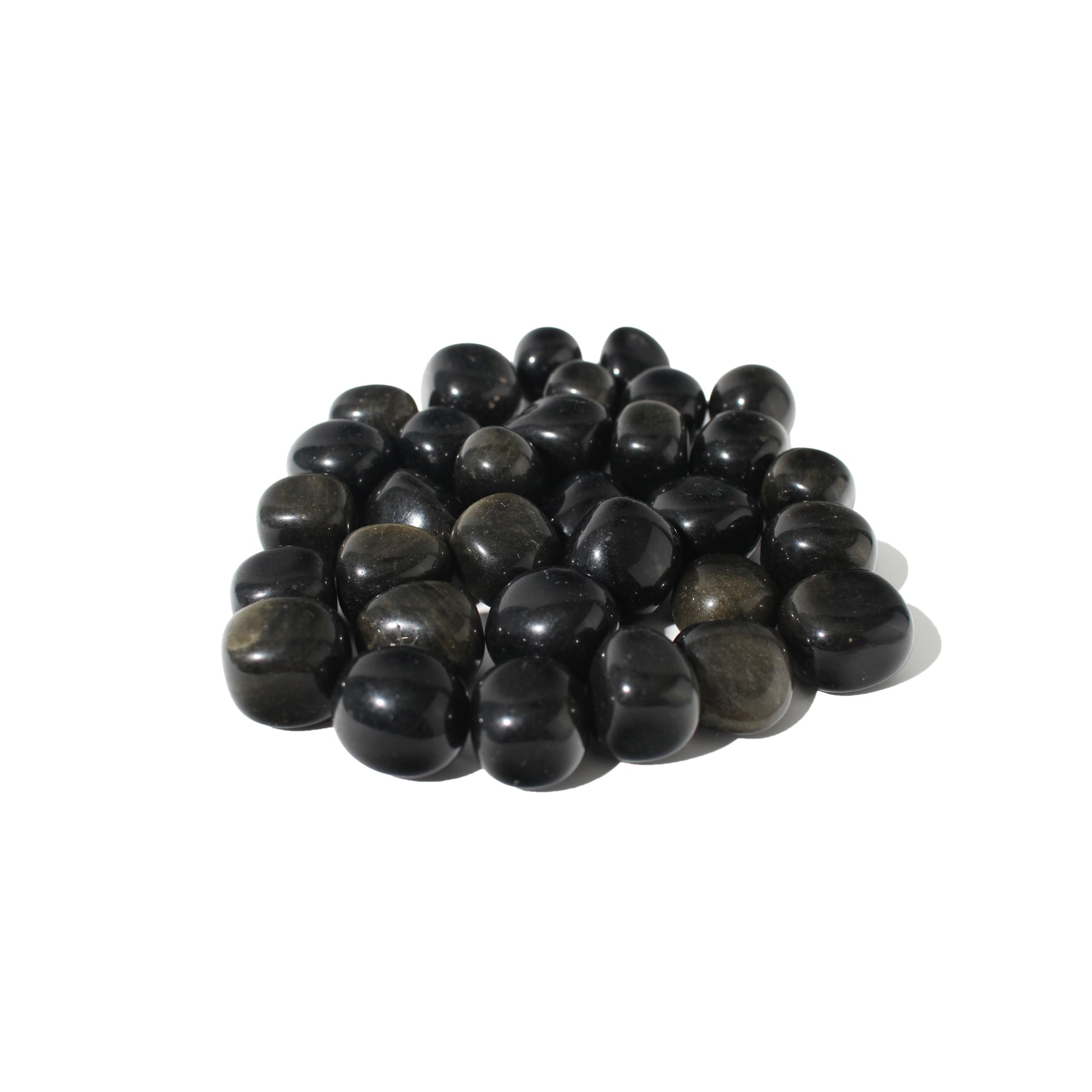 Premium gold sheen obsidian stones for shadow work and emotional healing transformation