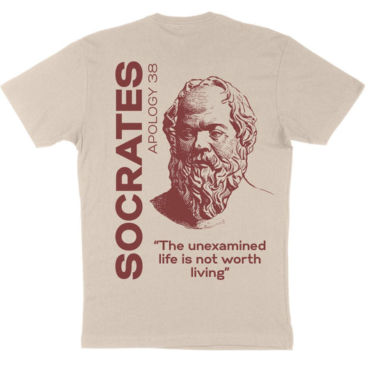 Socrates apology 38 graphic tshirt back