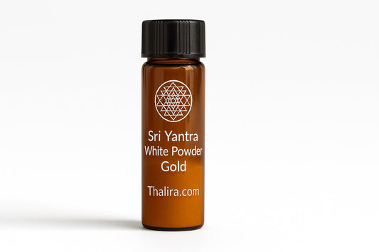 sri yantra white powder gold available at thalira
