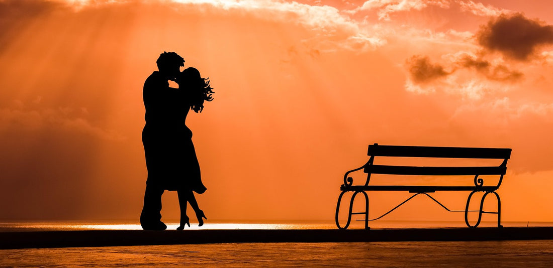 Couple silhouette at sunset (Pixabay: dimitrisvetsikas1969)