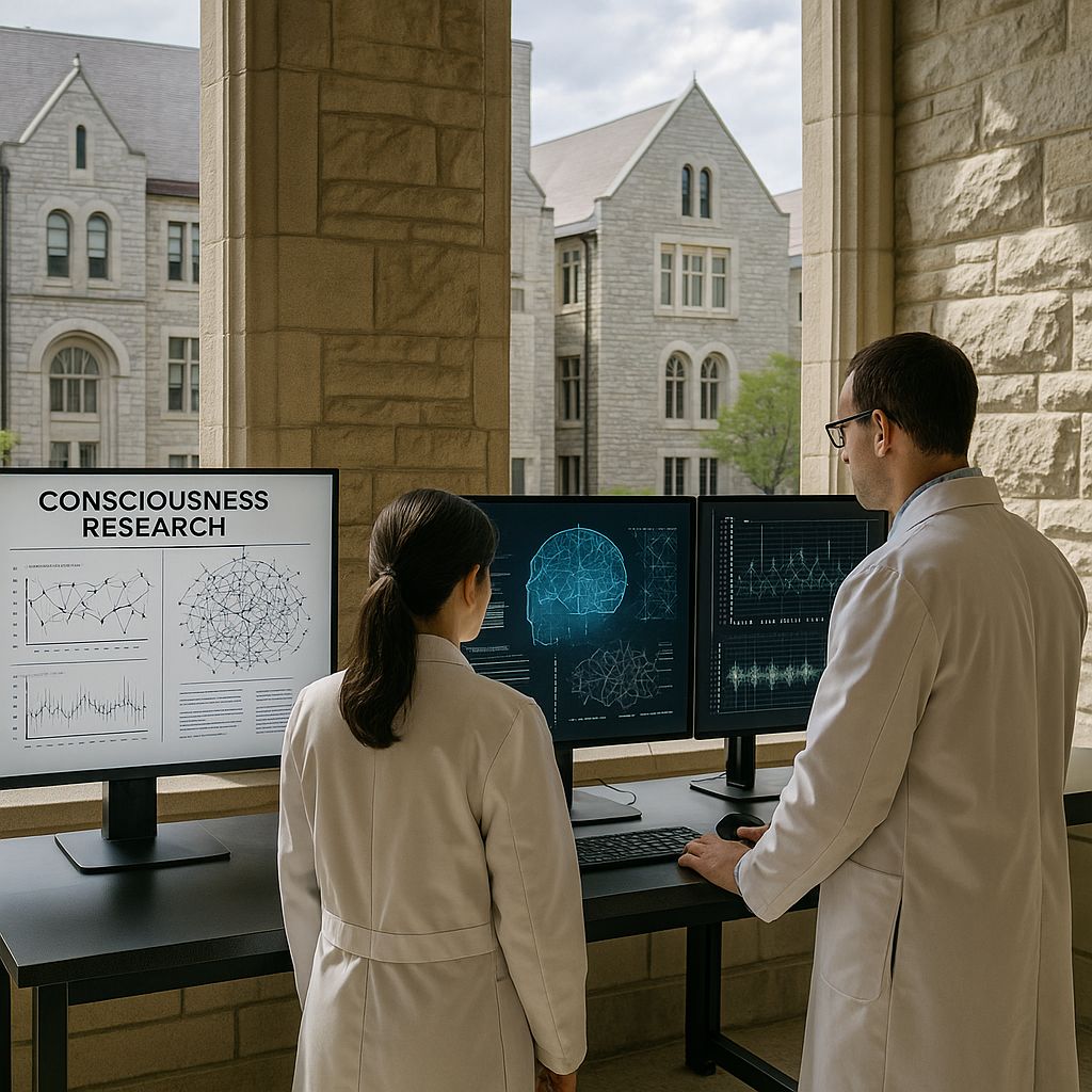 Queen's University consciousness research facility with limestone architecture and Rideau Canal consciousness laboratory settings and ormus deals