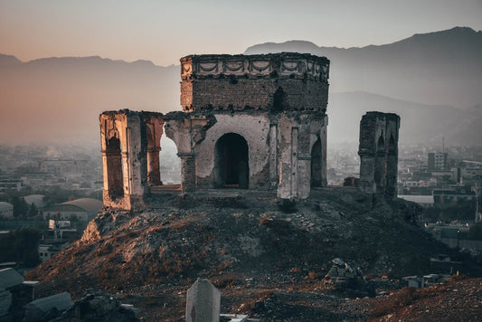 Ancient ruined tower - evoking the Tower of Babel and lost civilizations