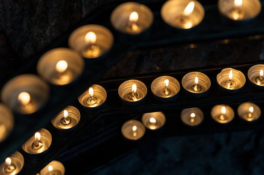 Votive candles in church - prayers for souls and purification