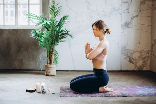 Woman practicing yoga - awakening inner spiritual energy