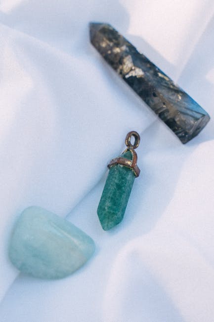 Emerald and crystal stones - evoking the legendary Emerald Tablet of Hermes