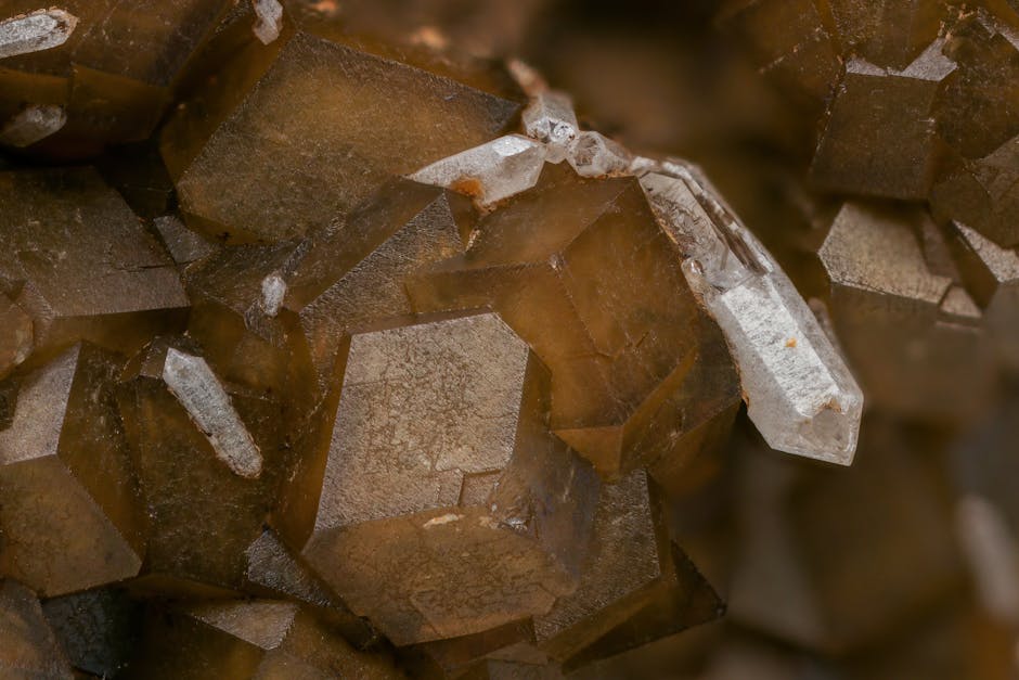 Smoky quartz crystal with brown transparent coloring
