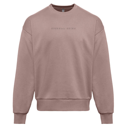 Eternal being Embroidered Sweatshirt Shiitake Color | Tonal Embroidery | Esoteric Apparel | Thalira