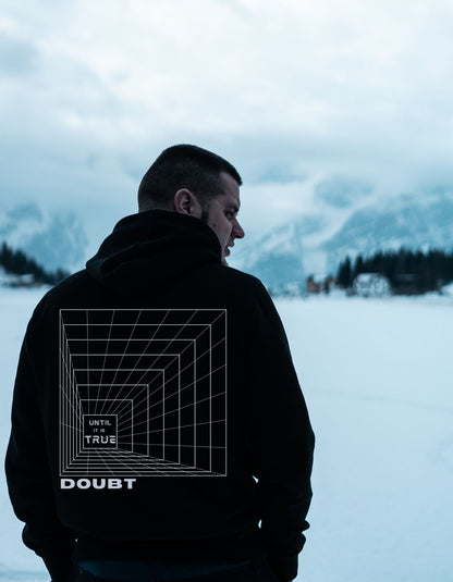 Man Wearing Descartes Doubt Everything Sweatshirt | Descartes | Rationalism | Thalira