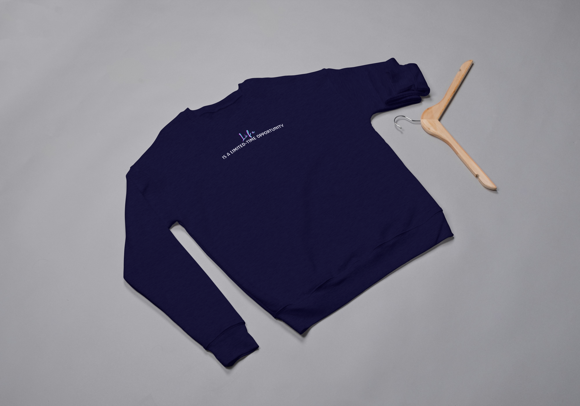 Navy Life is Short Sweater mockup | Thalira