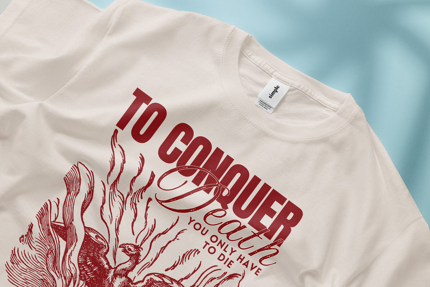 To Conquer Death Esoteric Tshirt Closeup | Thalira