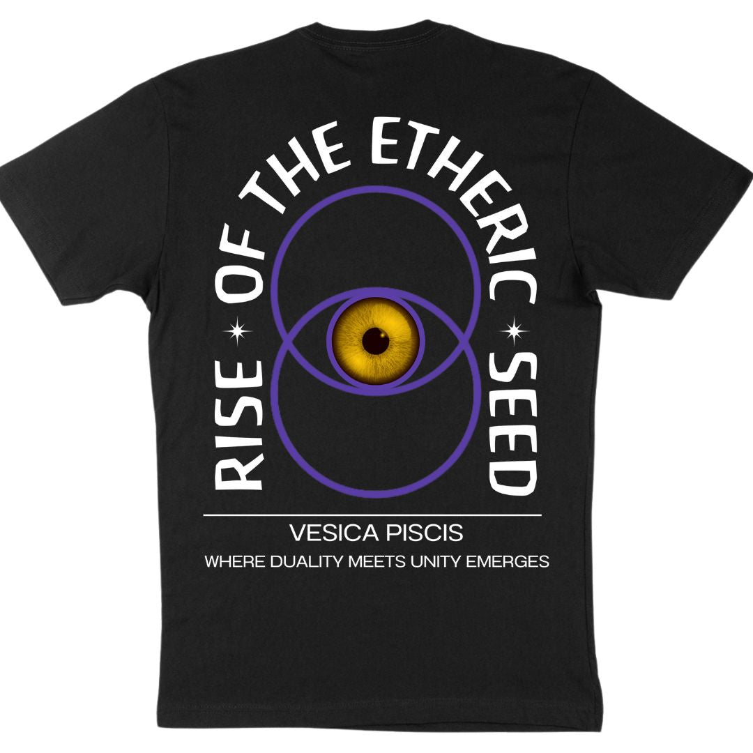 Vesica Piscis Sacred Geometry Black Tshirt