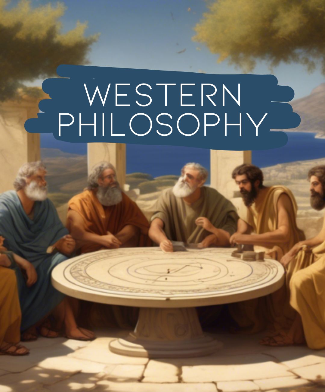 Philosophers Sitting around a table | Frequently asked questions on Western Philosophy