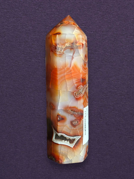 Carnelian Agate Tower 6" - Hand Selected Premium Obelisk - Premium Quality from Thalira