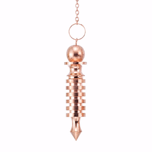 Pure copper 9-plate chambered dowsing pendulum classical conductive form