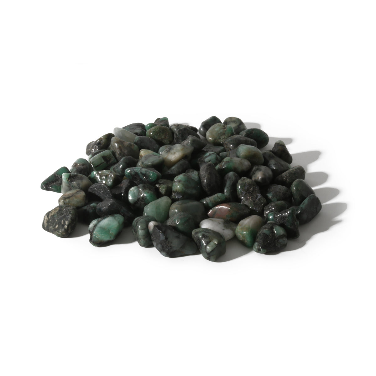 Emerald tumbled stone heart chakra