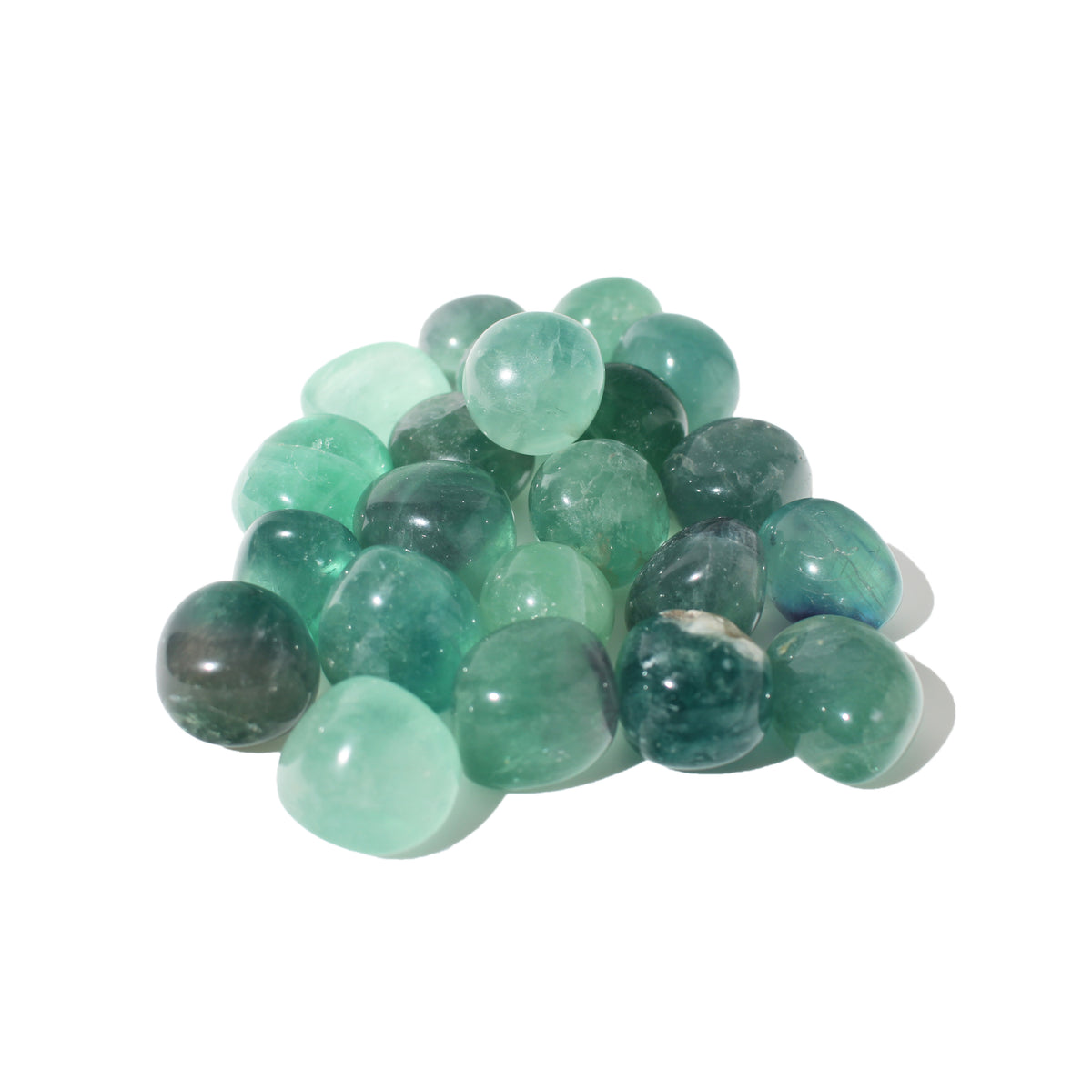 Green Fluorite tumbled stone clarity