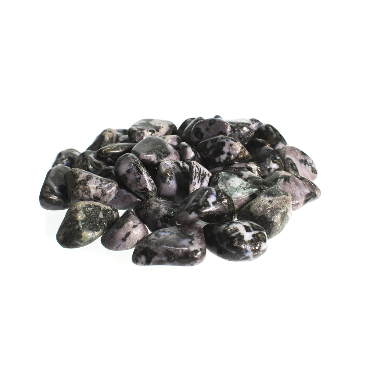 Indigo Gabbro Mystic Merlinite tumbled stone