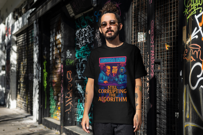 Man wearing socrates agora live philosophy tshirt at thalira